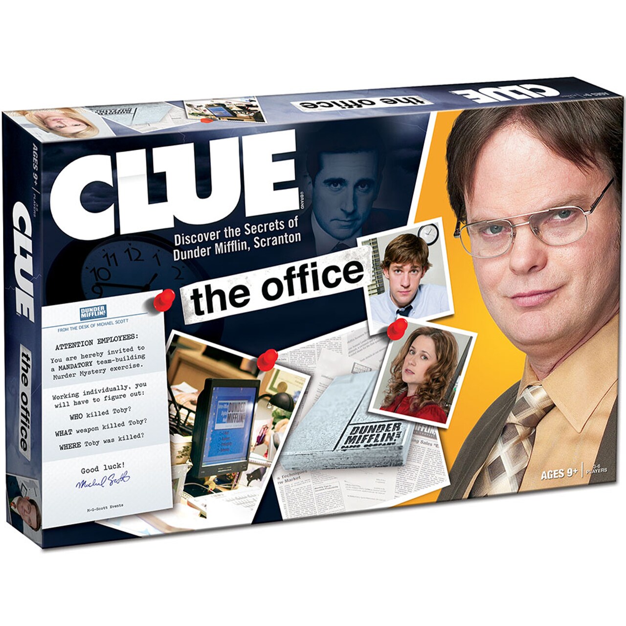 CLUE: The Office - Collectible Edition Board Game, Based on The Iconic Show, Dunder Mifflin Mystery, Officially-Licensed, Family Ages 9+, 2-6 Players